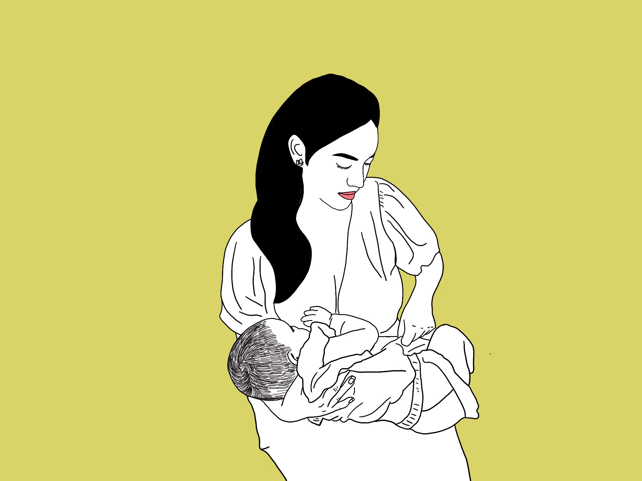 illustration of me breastfeeding